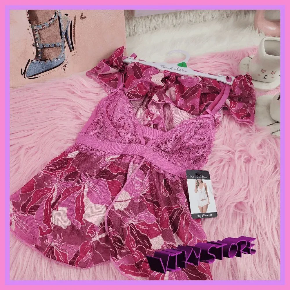 NWT 💕 French Affair Sexy 2-Piece Set Small - Chic & Luxurious #7101 💕